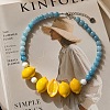 Glass & Resin Fruit Beaded Necklaces for Women WG91F17-02-1