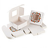White Cardstock Flower Printed Paper Packaging Mailer Boxes CON-TAC0022-01-4