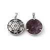 Natural Amethyst Pendants G-P498-04P-26-2