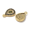 Brass Micro Pave Cubic Zirconia Pendants KK-S391-06G-2