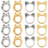80Pcs 4 Styles Alloy Bead Frame FIND-SC0017-77-6