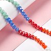 Imitation Jade Opaque Solid Color Glass Beads Strands GLAA-L044-A03-2