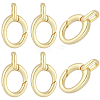 8Pcs Brass Spring Gate Rings KK-BBC0028-43G-1