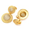 Rack Plating Brass Pave Clear Cubic Zirconia Stud Earrings EJEW-S245-02G-2