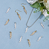 12Pcs 2 Colors Brass Micro Pave Cubic Zirconia Pendants ZIRC-HS0001-22-5