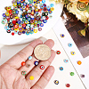 4 Strands Handmade Millefiori Glass Flat Round Bead Strands LK-PA0001-06B-3