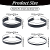 4Pcs 4 Styles Flat PU Leather Cord Gothic Choker Necklaces with Platinum Iron End Chains NJEW-CL0001-14-2