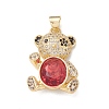 Brass Micro Pave Cubic Zirconia Pendants KK-M240-14-3