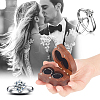 Portable Walnut Wooden Couple Ring Boxes OBOX-WH0015-03-3