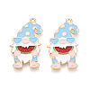 Alloy and Enamel Pendants ENAM-T021-20C-1