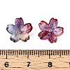 Baking Paint Transparent Glass Bead Caps DGLA-N014-06B-04-3
