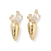 Brass Micro Pave Cubic Zirconia Pendants LS-KK-L260-14G-1