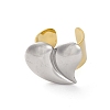 304 Stainless Steel Open Cuff Rings RJEW-K258-08GP-03-3