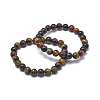 Natural Tiger Eye Bead Stretch Bracelets X-BJEW-K212-B-005-4