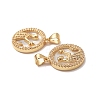 Rack Plating Brass Shell Pendants KK-D087-25G-06-3