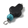 Dyed Synthetic Turquoise Pendants PALLOY-JF02957-3