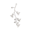 Three-Dimensional Flower Brass Pendants KK-V006-02P-01-2