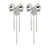 Non-Tarnish 304 Stainless Steel Chain Tassel Stud Earrings EJEW-G400-06P-1