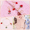 Rose/Heart/Strawberry Alloy Enamel Pendant Stitch Markers HJEW-AB00421-5