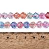 Crackle Transparent Glass Beads Strands GLAA-N068-06A-14-4