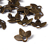 Antique Bronze Tibetan Style Leaf Links connectors X-TIBE-A13982-AB-FF-3