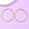 Ion Plating(IP) 304 Stainless Steel Hoop Earrings EJEW-N0016-11G-G-3