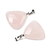 Natural Rose Quartz Pendants G-L614-D04-P04-2