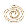 304 Stainless Steel Box Chain Necklaces X-NJEW-P244-01G-1