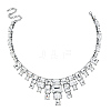 Exaggerated Party Zinc Alloy & Clear Glass Bib Necklaces for Glamorous Events RT5947-4