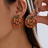 Halloween Alloy & Rhinestone & Enamel Stud Earrings WG0B8D6-02-1