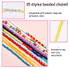 15Pcs 15 Styles Round Glass Seed Beads Choker Necklaces NJEW-AR0001-01-5