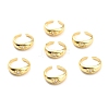 Clear Cubic Zirconia Sun Open Cuff Ring for Women RJEW-C018-14G-2