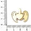 Brass Micro Pave Clear Cubic Zirconia Locket Pendants KK-A293-26A-G-3
