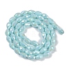 Opaque Solid Color Electroplate Glass Beads Strands EGLA-N013-P6mm-B11-2