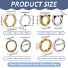 128Pcs 8 Styles Alloy Bead Frame FIND-WR0012-02-2