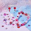   54Pcs Mixed Style Acrylic & Resin & Glass Large Hole Beads FIND-PH0007-84-4