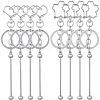 10Pcs Iron Bar Beadable Keychain KEYC-SC0001-76-1