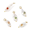 Natural Baroque Keshi Pearl Pendants PALLOY-JF05929-1