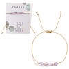 Chakra Adjustable Natural Amethyst Bead Braided Bead Bracelets UY1901-7-1