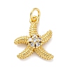 Brass Micro Pave Cubic Zirconia Pendants KK-S510-47G-02-1