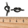 304 Stainless Steel Knot Links Connector Charms STAS-K290-02EB-3