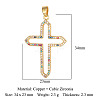 Brass Micro Pave Colorful Cubic Zirconia Pendants ZIRC-OY009-01G-2