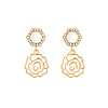 Flower Dangle Earrings Micro Pave Cubic Zirconia for Women WH7230-1