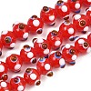 Handmade Bumpy Lampwork Beads Strands LA-CBA05D6-01-04-1