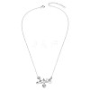 TINYSAND 925 Sterling Silver Cubic Zirconia Love Pendant Necklace TS-N353-S-3