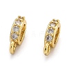 Brass Micro Pave Cubic Zirconia Tube Bails X-ZIRC-H119-11G-1