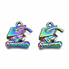 Rainbow Color Alloy Pendants PALLOY-N163-108-NR-2