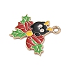 Christmas Alloy Enamel Pendants ENAM-I071-01KCG-05-2