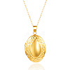 304 Stainless Steel Oval Photo Locket Pendant Necklaces for Women WGCD98A-01-2