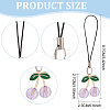 12Pcs Cell Phone Strap Charm 3D Cherry Acrylic Charm Hanging Keychain for Women HJEW-PH01851-2